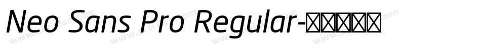 Neo Sans Pro Regular字体转换